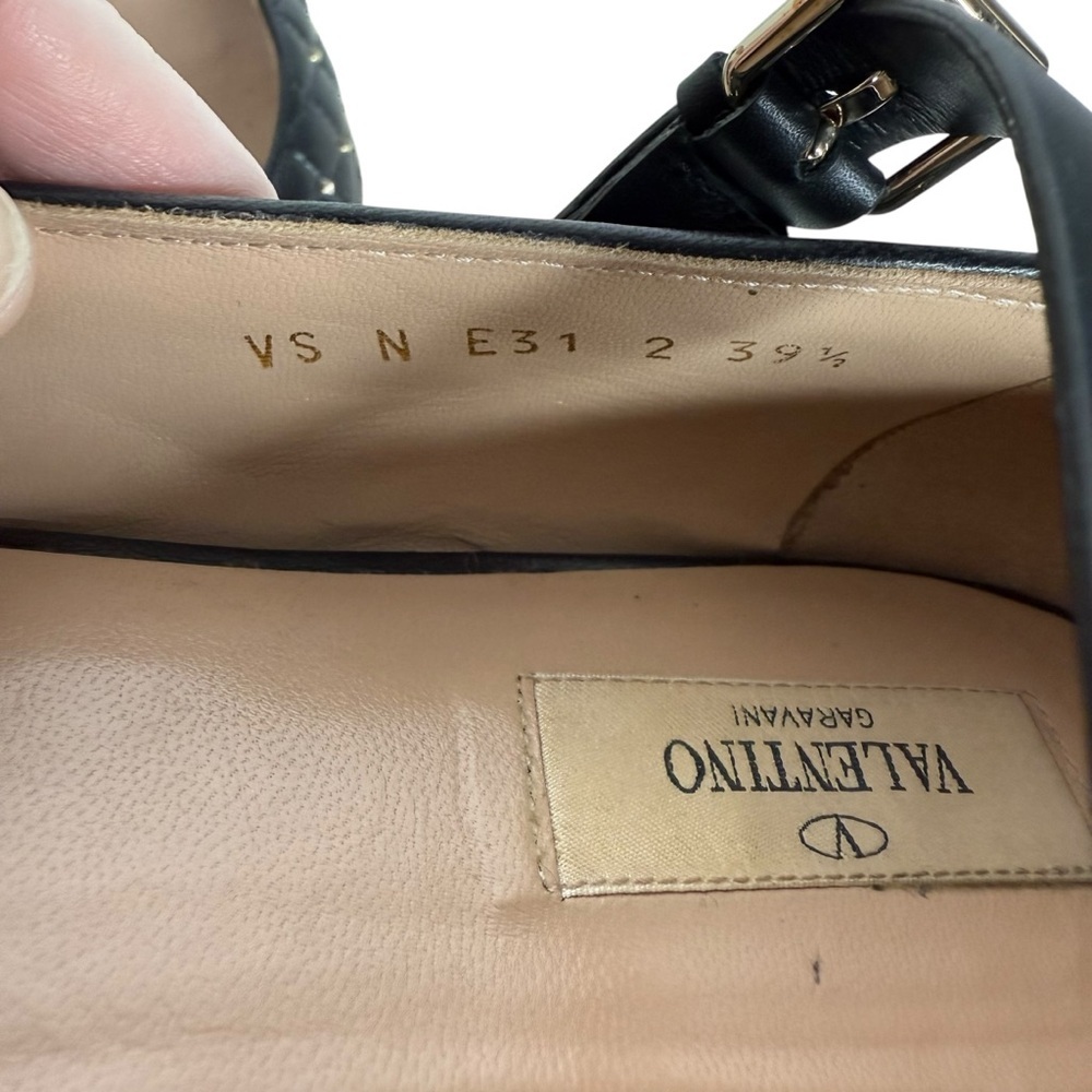 Valentino Garavani Studded Mary Jane Cap Toe Ballet Flats size 39.5 - Picture 8 of 12